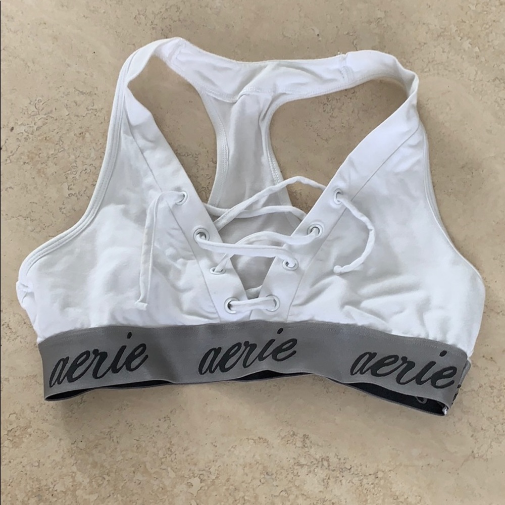 Aerie lace up lounge bra